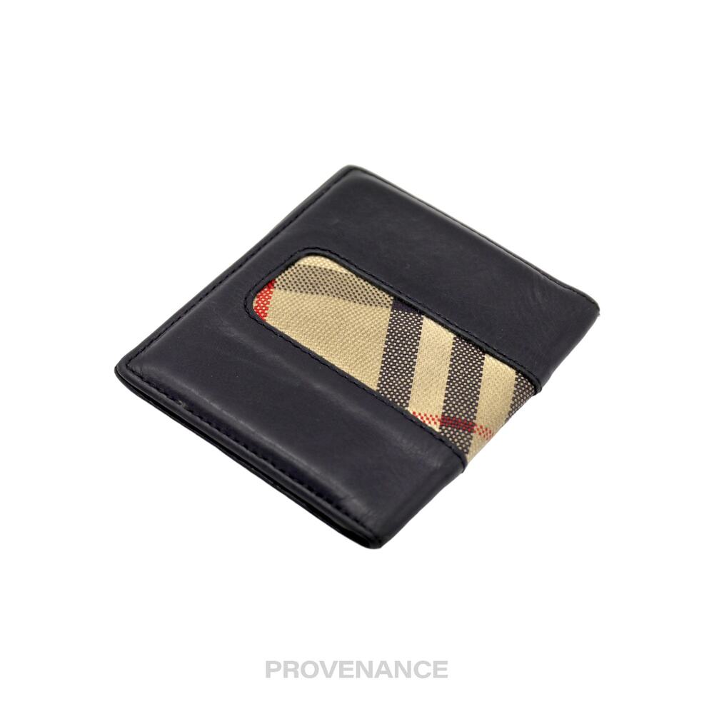 🔴 Burberry Pocket Organizer Wallet - Black Vintage Check - Picture 4 of 5